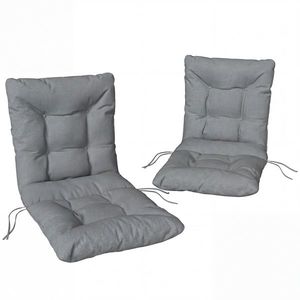 Outsunny Pernă de exterior cu spătar și chingi, saltea hidrofugă pentru interior și exterior, Gri deschis | Aosom Romania imagine
