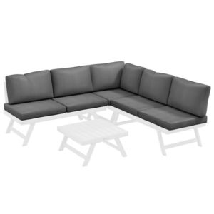 Outsunny Set de mobilier lounge pentru grădină 4 piese, 115 cm x 61 cm x 65 cm, Gri + Alb | Aosom Romania imagine