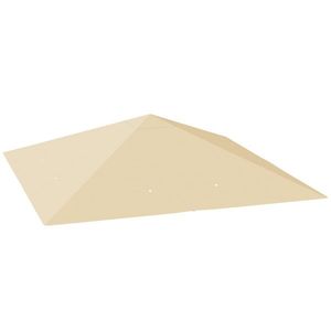 Outsunny Acoperiș de schimb pentru pavilion 3 x 3 m rezistent la apă acoperiș pavilion UPF30+ husă de schimb țesătură Oxford, 370 g/m², Bej | Aosom Romania imagine