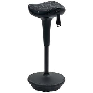 Vinsetto Taburet de birou cu funcție de rotație, taburet ergonomic, reglabil pe înălțime 65, 5-83, 5 cm, înclinat 120°, Negru | Aosom Romania imagine