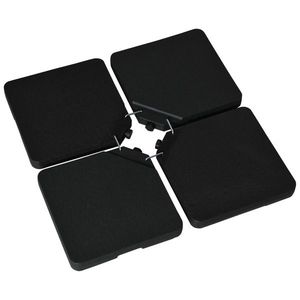 Outsunny Bază pentru Umbrelă cu Braț de 4 Piese, Se Umple cu Apă sau Nisip, Ideală pentru Umbrele cu Bază în Cruce, Negru | Aosom Romania imagine