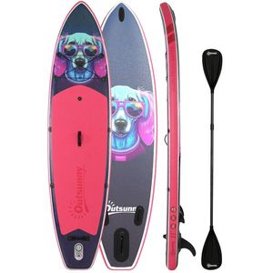 Outsunny Placă SUP Gonflabilă Adulți, 335 cm Extra-Lungă Stand Up Paddle Board cu Scaun, Vâslă Convertibilă, Platformă Antialunecare, Rucsac, Pompă, 3 Aripioare, Husă Telefon Impermeabilă, 180 kg | Aosom Romania imagine