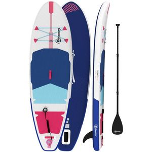 Outsunny Placă SUP Gonflabilă pentru Adulți, Stand Up Paddle Board cu EVA Antialunecare, Vâslă Reglabilă din Aluminiu, Rucsac, Pompă, Aripioară Detașabilă, Capacitate 160 kg, 305x89x15cm, Pentru Toate Nivelurile | Aosom Romania imagine