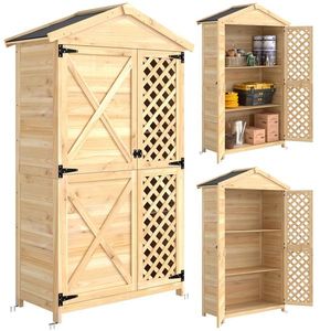 Outsunny Dulap de Exterior: Căsuță de Grădină cu Ușă Ventilată și Kit Anti-Răsturnare. | Aosom Romania imagine