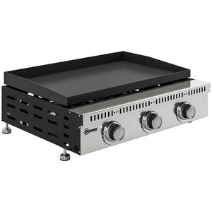 Grătar pe Gaz Outsunny, portabil de masă, cu tavă pentru grăsime, culoare neagră. | Aosom Romania imagine