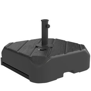 Outsunny Bază pentru umbrelă pe roți, umplere cu 45 kg apă / 72 kg nisip, pentru stâlp Ø 38 și 48 mm, negru | Aosom Romania imagine
