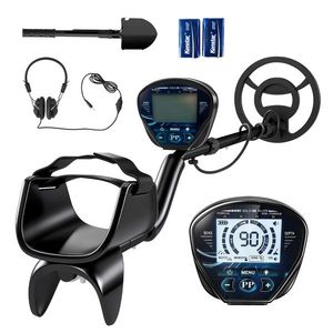 Outsunny Detector de metale IP68 rezistent la apă, aparat de detectare cu 3 moduri, căști, lopată, bobină, ecran LCD, adâncime de detecție 17, 78 cm | Aosom Romania imagine