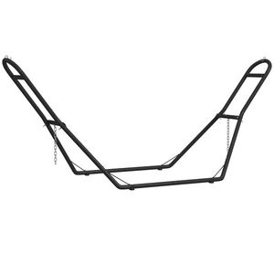 Outsunny Suport Reglabil pentru Hamac din Oțel cu Lanțuri și Cârlige în Formă de S, pentru Hamace de 2, 75-4 m, 278 cm, Negru | Aosom Romania imagine