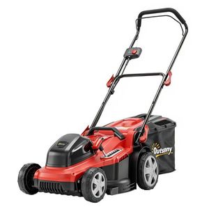 Outsunny Mașină de tuns iarbă electrică 800 W cu lățime de tăiere 40 cm, coș 45L, afișaj baterie, protecție la suprasarcină, 7 trepte de tăiere | Aosom Romania imagine