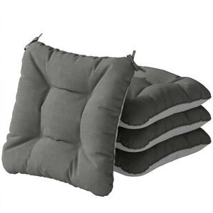 Outsunny Set de 4 perne pentru scaune de grădină cu șireturi și bază antiderapantă impermeabile 39, 5x39, 5x10 cm Gri închis | Aosom Romania imagine