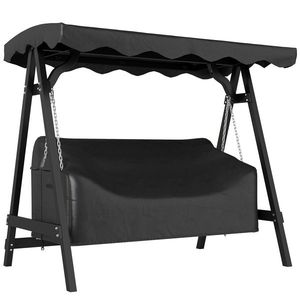 Outsunny Husă pentru leagăn de grădină 3 locuri, husă de protecție impermeabilă, rezistentă la vânt și la UV, țesătură Oxford 420D | Aosom Romania imagine