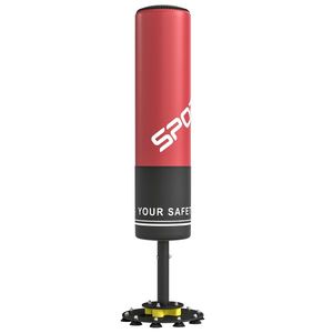 SPORTNOW Sac de box freestanding 135 cm sac cu bază 10 ventuze și amortizor pentru adulți și adolescenți | Aosom Romania imagine