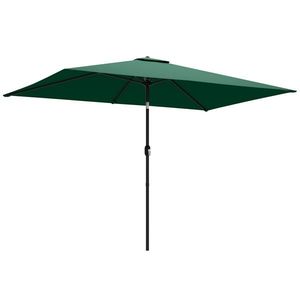 Outsunny Umbrelă înclinabilă 300 x 200 cm pentru balcon cu manivelă, husă de protecție, verde | Aosom Romania imagine