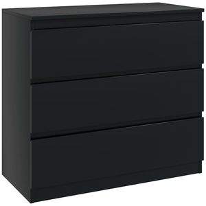 HOMCOM Comodă cu 3 sertare, mobilier de depozitare cu design curat pentru dormitor, interior, 80l x 39P x 73H cm | Aosom Romania imagine