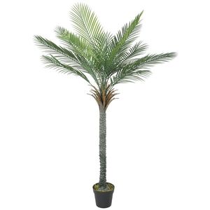 HOMCOM Plantă Artificială Decorativă 180 cm Palmier Artificial cu Ghiveci și Frunze pentru Interior Verde | Aosom Romania imagine