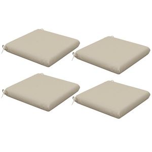 Outsunny Set de 4 perne pentru scaun, pad-uri pentru scaun 47 x 47 cm, umplutură groasă, rezistente la decolorare, bej | Aosom Romania imagine