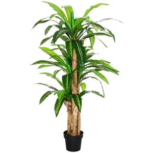 Outsunny Dracaena Artificială cu 66 de Frunze Mușchi Plantă Artificială pentru Decorațiuni Grădină Balcon Birou Living Ø20x160 cm Verde | Aosom Romania imagine