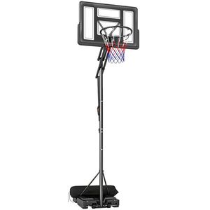 SPORTNOW Coș de Baschet Reglabil 235-305cm, Rezistent la Impact, Negru | Aosom Romania imagine