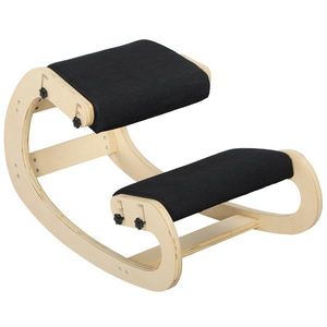 HOMCOM Scaun genunchi, scaun ergonomic din lemn cu funcție de balans reglabil, scaun genunchi reglabil pentru birou de acasă | Aosom Romania imagine