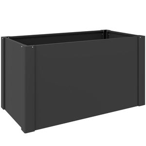 Outsunny Jardinieră înaltă cu fund deschis, ghiveci cu bară de întărire și mănuși, 102 x 52 x 55 cm, Negru | Aosom Romania imagine