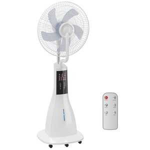 HOMCOM Ventilator de podea cu ceață de apă, oscilație 75°, 3 trepte de viteză, 3 moduri, Alb | Aosom Romania imagine
