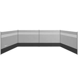 Outsunny Paravan brise-vent de camping portabil pliabil cu sac de transport și stâlpi din oțel dim. 725 cm x 140 cm gri deschis | Aosom Romania imagine