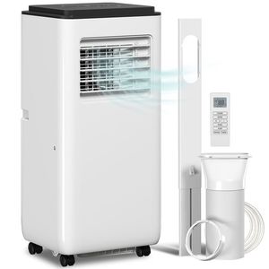 HOMCOM Aparat de aer condiționat mobil 9000BTU 2, 6kW 5 în 1 răcire, dezumidificator, ventilator, auto, mod noapte, 2 viteze | Aosom Romania imagine