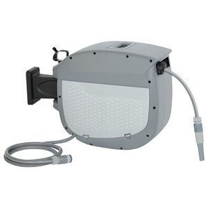 Outsunny Tambur furtun cu furtun de grădină 30 m, cutie pivotantă 180° cu înfășurare automată și blocare | Aosom Romania imagine