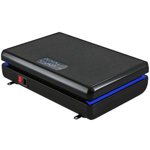 SPORTNOW Platformă Vibrantă cu 120 Niveluri de Viteză, 5 Programe și Lumină LED, Silențioasă, pentru Exerciții Acasă cu Benzi de Rezistență pentru Arderea Grăsimilor și Drenaj Limfatic | Aosom Romania imagine