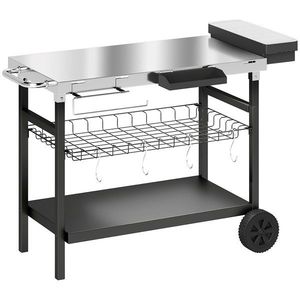 Outsunny căruț grătar | Aosom Romania imagine