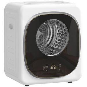 HOMCOM Uscător cu evacuare portabil 4 kg, uscător compact 800 W, 5 moduri de uscare, temporizator, alb | Aosom Romania imagine