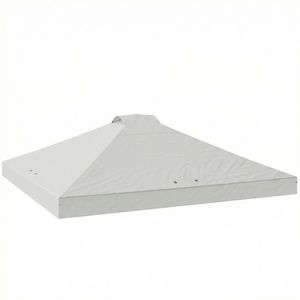 Outsunny Prelată de pergolă de schimb 3x3 m Acoperiș de rezervă pentru cort pliant din Țesătură Oxford 210D Protecție UV50+ Alb | Aosom Romania imagine