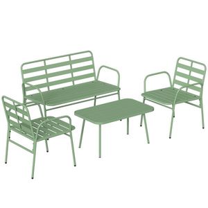 Outsunny canapele metalice verzi | Aosom Romania imagine