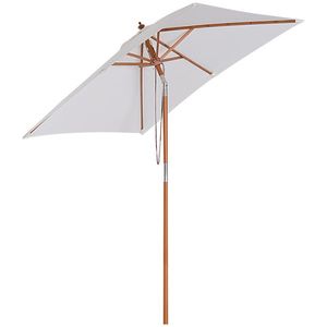 Outsunny Umbrelă de Grădină cu Mecanism de Înclinare, Design Clasic, 2x1.5m, Bej | Aosom Romania imagine