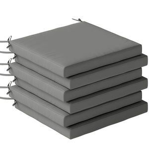 Outsunny Set pernuțe pentru scaune de sufragerie 46x42x7 cm 6 piese cu husă lavabilă și benzi hidrofug anti-UV Gri închis | Aosom Romania imagine