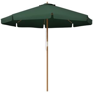 Outsunny Umbrelă de Grădină cu Corzi, Deschidere Reglabilă și Orificii de Ventilație, Ø325x250 cm, Verde | Aosom Romania imagine