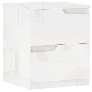 HOMCOM Nattduksbord, masă de sufragerie cu sertare, plac de pal, elegant, Alb | Aosom Romania imagine