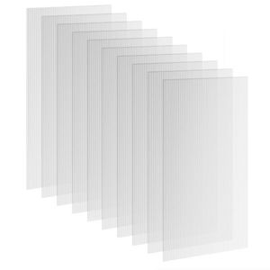 Outsunny 10 Plăci Celulare din Policarbonat 4 mm, Rezistente la UV, Panou Celular Dublu pentru Seră, 120x60 cm, Transparent | Aosom Romania imagine