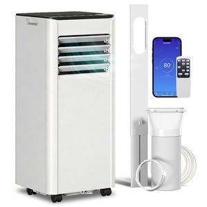 HOMCOM Aparat de aer condiționat portabil 9000 BTU cu răcire, dezumidificator, ventilator și mod noapte. | Aosom Romania imagine