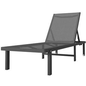 Outsunny Set de 2 Șezlonguri Reclinabile cu Roți Spătar Reglabil 4 Nivele Cadru din Aluminiu Textilene Gri | Aosom Romania imagine