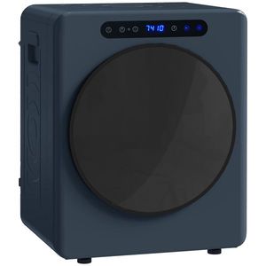 HOMCOM Uscător cu evacuare 5kg, 1000W uscător frontal compact independent cu tambur din oțel inoxidabil, timer, albastru | Aosom Romania imagine