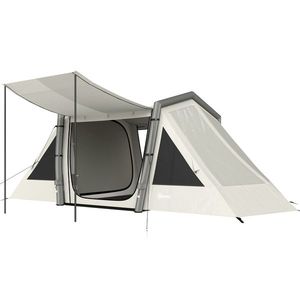 Outsunny Cort gonflabil 6 persoane Montare rapidă Cort outdoor pentru camping cu 2 dormitoare Antreu Fereastră | Aosom Romania imagine