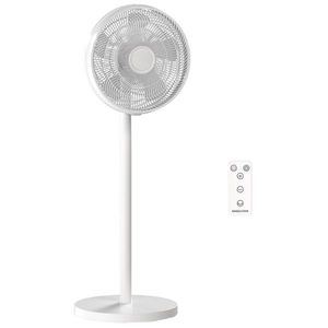 HOMCOM Ventilator de Podea cu Telecomandă, Reglabil pe Înălțime, 4 Viteze, Oscilație 80°, Timer 10 Ore, Alb, Ø40x90.5-118.5Î cm | Aosom Romania imagine