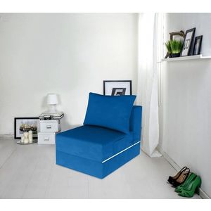 Fotoliu extensibil Urban Living, 70x80x70 cm, Albastru imagine