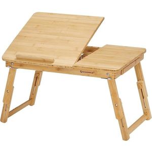Masuta pentru laptop, Songmics, LLD01N, inaltime ajustabila, 55 x 35 x 21-29 cm, bambus imagine