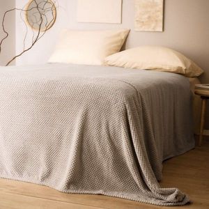 Cuvertura de pat Noah, Homla, 220x240 cm, poliester, gri deschis imagine