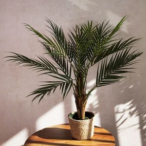 Planta artificiala palmier Tropical Zone, Homla, 120 cm, plastic, verde imagine