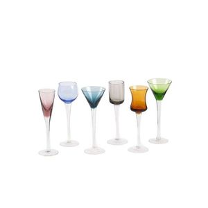 Set 6 pahare vodca Samber, Homla, 5.5x16 cm, sticla, multicolor imagine