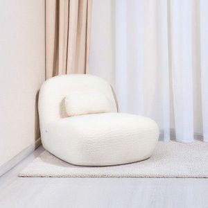 Fotoliu Nordvik, Homla, 87x82x74 cm, MDF/poliester, ecru imagine