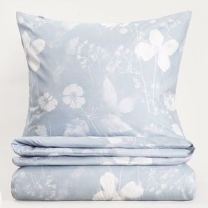 Lenjerie de pat King Size, Blossom, Homla, 3 piese, 200x220 cm, microfibra din poliester, albastru/alb imagine